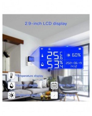 Tuya Smart WIFI Temperature and Humidity Sensor with Backlight