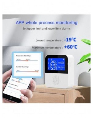Tuya Smart WIFI Temperature and Humidity Sensor with Backlight