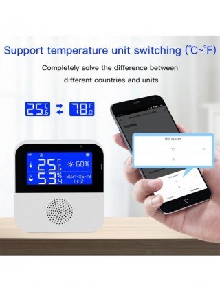 Tuya Smart WIFI Temperature and Humidity Sensor with Backlight
