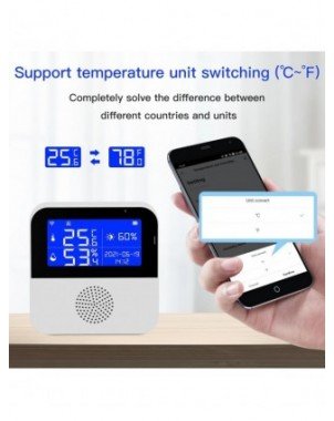 Tuya Smart WIFI Temperature and Humidity Sensor with Backlight