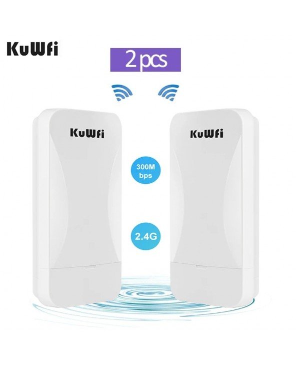 KuWfi 300Mbps Outdoor Wireless Bridge 2.4G Wi-fi Signal PTP KuWfi 300Mbps Outdoor Wireless Bridge 2.4G Wi-fi Signal PTP