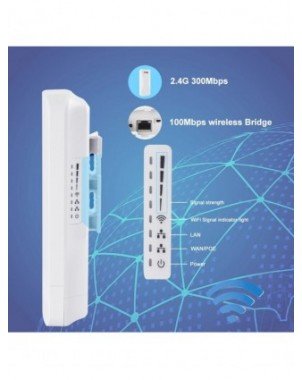 KuWfi 300Mbps Outdoor Wireless Bridge 2.4G Wi-fi Signal PTP