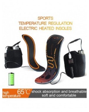 1 Pair 3.7V 3600mAh Heated Insoles Battery Powered Rechargeable