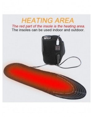 1 Pair 3.7V 3600mAh Heated Insoles Battery Powered Rechargeable