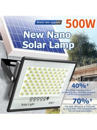 500W Solar Lights Outdoor Garden LED Refletor Garden Buildings