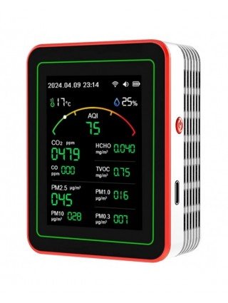 Tuya WiFi 15 in 1 Air Quality Detector TFT Display Portable AQI