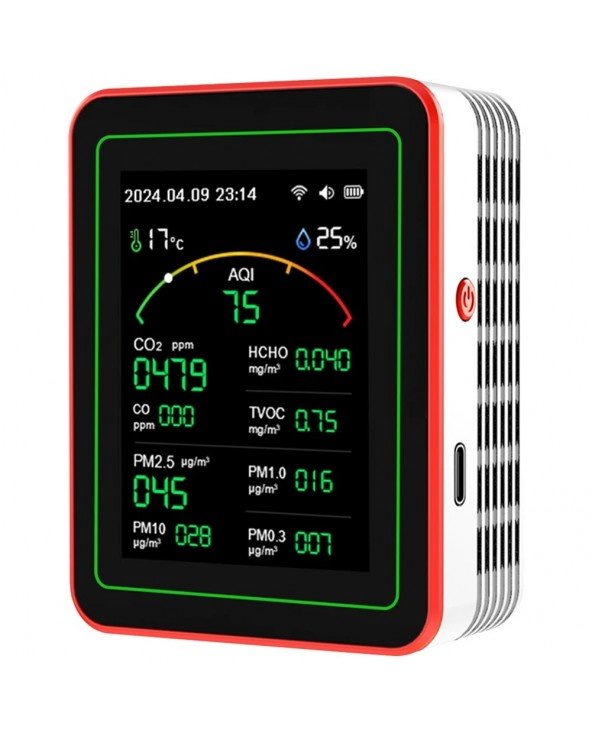 Tuya WiFi 15 in 1 Air Quality Detector TFT Display Portable AQI Tuya WiFi 15 in 1 Air Quality Detector TFT Display Portable AQI