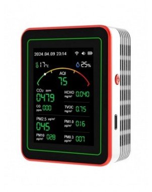 Tuya WiFi 15 in 1 Air Quality Detector TFT Display Portable AQI