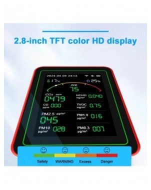 Tuya WiFi 15 in 1 Air Quality Detector TFT Display Portable AQI