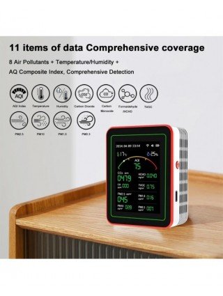 Tuya WiFi 15 in 1 Air Quality Detector TFT Display Portable AQI