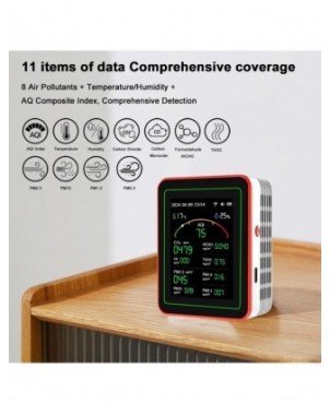 Tuya WiFi 15 in 1 Air Quality Detector TFT Display Portable AQI
