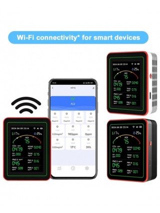 Tuya WiFi 15 in 1 Air Quality Detector TFT Display Portable AQI