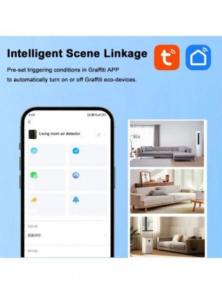 Tuya WiFi 15 in 1 Air Quality Detector TFT Display Portable AQI