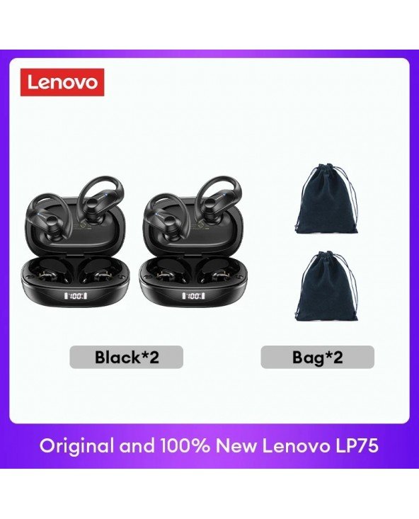 Original Lenovo LP75 TWS Bluetooth V5.3 Headphones Wireless LED Original Lenovo LP75 TWS Bluetooth V5.3 Headphones Wireless LED