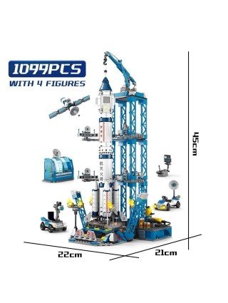 HUIQIBAO Space Aviation Manned Rocket Building Blocks With