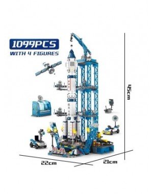 HUIQIBAO Space Aviation Manned Rocket Building Blocks With