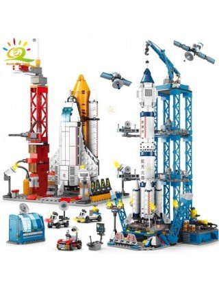 HUIQIBAO Space Aviation Manned Rocket Building Blocks With