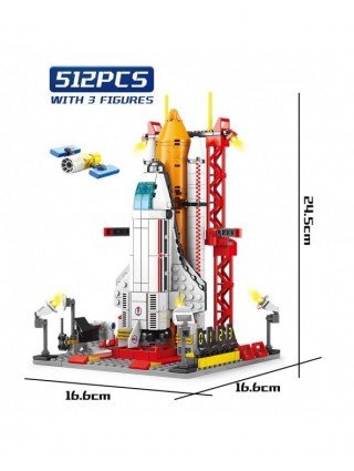 HUIQIBAO Space Aviation Manned Rocket Building Blocks With