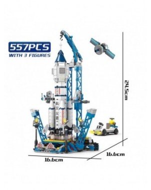 HUIQIBAO Space Aviation Manned Rocket Building Blocks With