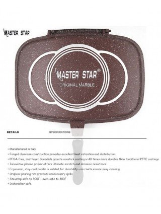 Master Star 36/40cm Double Sided Fry Pan Die-Casting Grill Pan