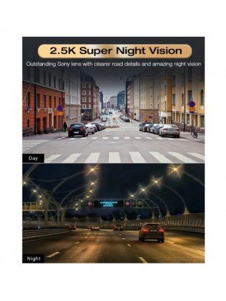 Mirror DVR Car Video Recorder Ultra HD 2.5K Dash Cam Registrar