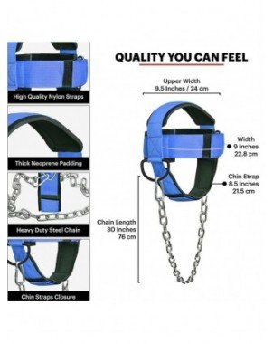 Head Neck Weight Lifting Straps Nylon Weight Bearing Cap with