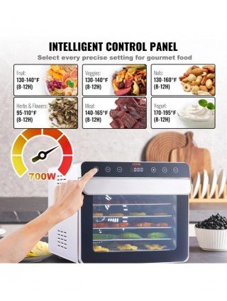 Food Dehydrator Machine, 700W Electric Food Dehydrator W/