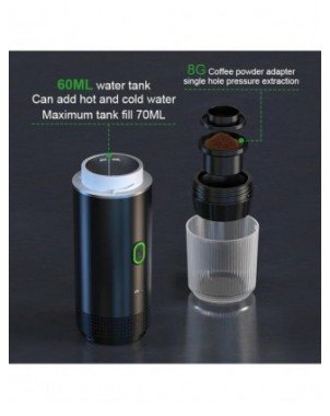 Wireless Electric Portable Espresso Coffee Machine for Car &