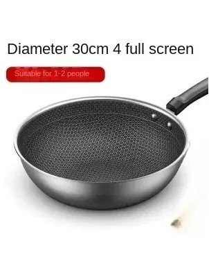 32cm Frying Pan,Stainless Steel Skillet Nonstick Fry Pans Chefs