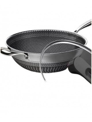 Thickened 316 Stainless Steel Pan, Non-stick Honeycomb Pan for