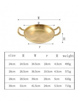 22/24/26/28/30cm Multipurpose Frying Pan Round Double Ear Dry