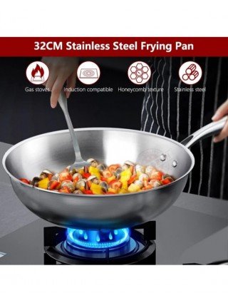 Stainless Steel Frying Pan 3 Ply Professional Grade Steel