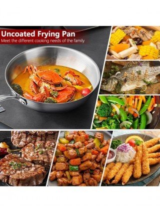 Stainless Steel Frying Pan 3 Ply Professional Grade Steel