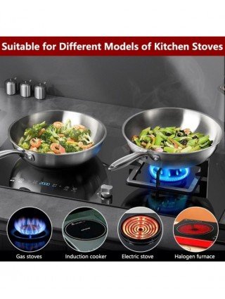 Stainless Steel Frying Pan 3 Ply Professional Grade Steel