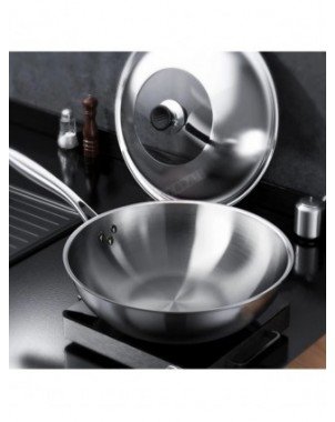 Stainless Steel Frying Pan 3 Ply Professional Grade Steel