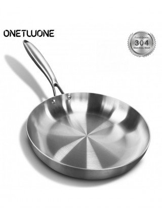 304 Stainless Steel Frying Pan, NonStick Pan Fried Steak Pot