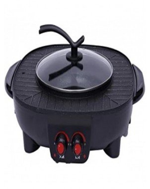 2100W Elektrisch Barbecue Hotpot Ofengrill Rauchfreier Hotpot