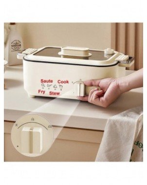 5L Electric Cooker Multi-functional Non-stick Electric Wok Home