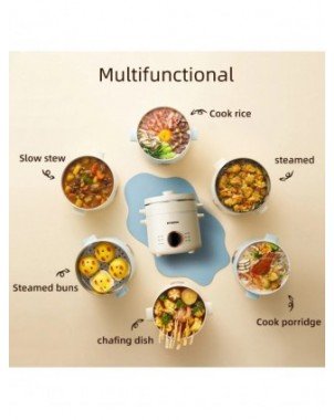 2.0L Electric Rice Cooker Cooking Pot Mini Multicooker Lunch