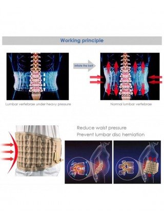 Back Decompression Lumbar Support Belt Waist Air Traction Brace