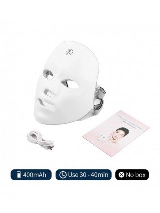 Rechargeable Facial LED Mask 7 Colors LED Photon Therapy Beauty