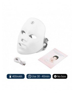 Rechargeable Facial LED Mask 7 Colors LED Photon Therapy Beauty