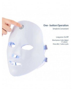 Rechargeable Facial LED Mask 7 Colors LED Photon Therapy Beauty