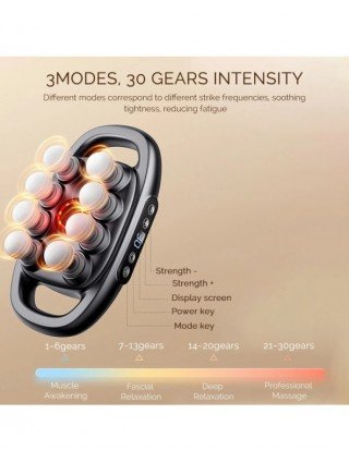 8-Head Fascia Gun High-Frequency Vibration Body Massage Gun
