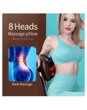 Head Massager Car Home Cervical Shiatsu Massage Neck Back Waist