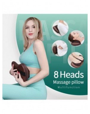 Head Massager Car Home Cervical Shiatsu Massage Neck Back Waist