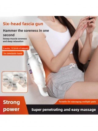 Six-head Fascia Massage Gun Full Body Deep Massage Electric