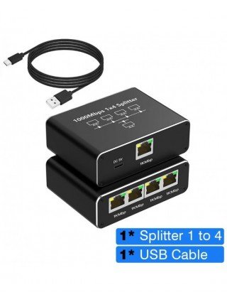 Gigabit Ethernet Switch Rj45 Splitter LAN Extension Adapter