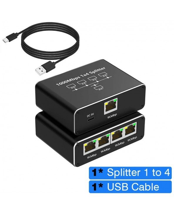 Gigabit Ethernet Switch Rj45 Splitter LAN Extension Adapter Gigabit Ethernet Switch Rj45 Splitter LAN Extension Adapter