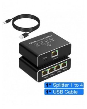 Gigabit Ethernet Switch Rj45 Splitter LAN Extension Adapter